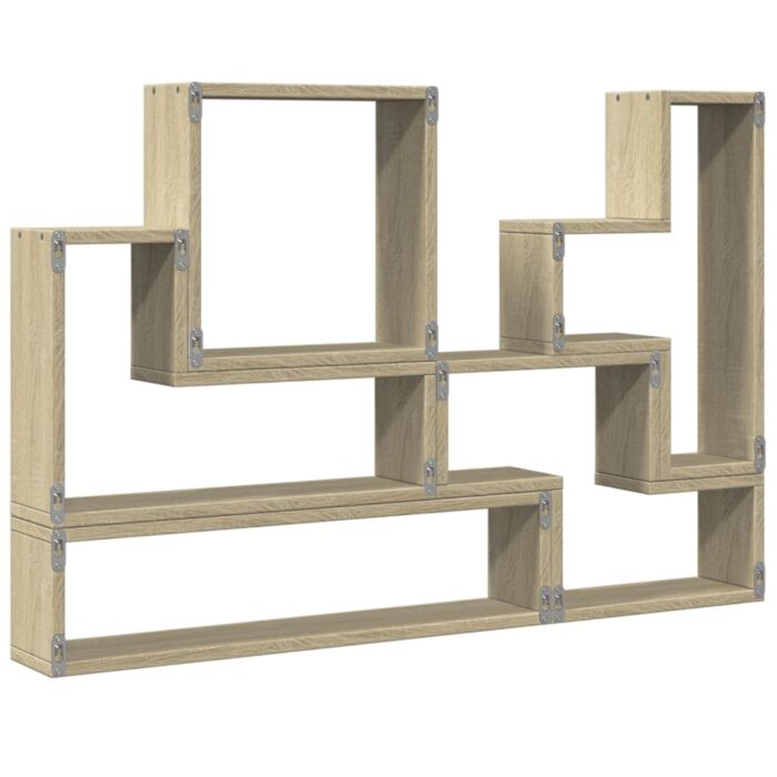 Étagère murale chêne sonoma 96x12x64 cm bois d’ingénierie – Image 6
