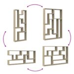 Étagère murale chêne sonoma 96x12x64 cm bois d’ingénierie – Image 7