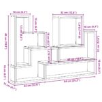 Étagère murale chêne fumé 96x12x64 cm bois d'ingénierie – Image 10
