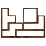 Étagère murale chêne fumé 96x12x64 cm bois d'ingénierie – Image 3