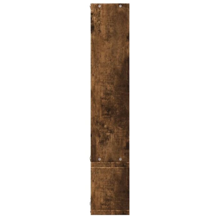 Étagère murale chêne fumé 96x12x64 cm bois d'ingénierie – Image 5