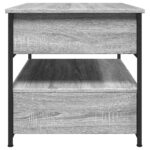 Table basse sonoma gris 70x50x50 cm bois d'ingénierie et métal – Image 4