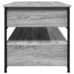 Table basse sonoma gris 85x50x50 cm bois d'ingénierie et métal – Image 4