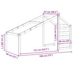 Toit de lit pour enfants 188x97x113 cm bois de pin massif – Image 7