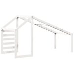 Toit de lit pour enfants blanc 188x97x113 cm bois de pin massif – Image 4