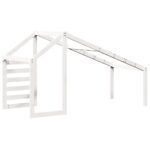 Toit de lit pour enfants blanc 188x82x113 cm bois de pin massif – Image 4