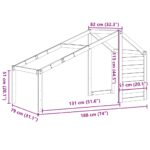 Toit de lit pour enfants blanc 188x82x113 cm bois de pin massif – Image 7