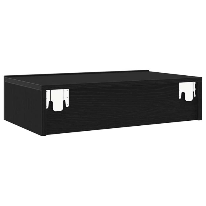 Meuble TV avec éclairage LED Chêne noir 60 x 35 x 15,5 cm – Image 8
