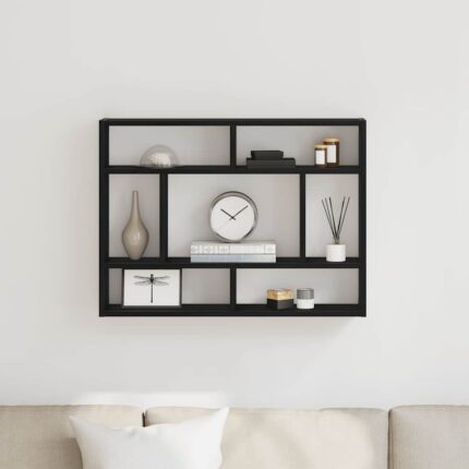 Étagère murale Chêne noir 75x16x55 cm Bois d'ingénierie