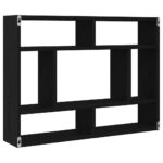 Étagère murale Chêne noir 75x16x55 cm Bois d'ingénierie – Image 5