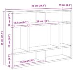 Étagère murale Chêne noir 75x16x55 cm Bois d'ingénierie – Image 8