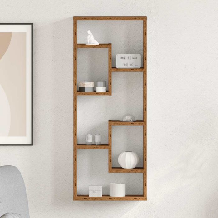 Étagère murale en bois ancien 36 x 16 x 90 cm Bois d'ingénierie – Image 1