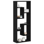 Étagère murale en chêne noir 36 x 16 x 90 cm, bois d'ingénierie – Image 2