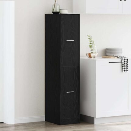 Armoire d'apothicaire Chêne noir 30x41x144,5 cm Bois d'ingénierie