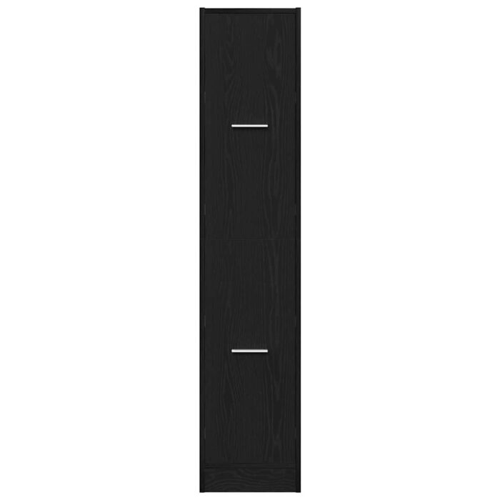 Armoire d'apothicaire Chêne noir 30x41x144,5 cm Bois d'ingénierie – Image 4