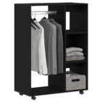 Armoire en chêne noir 80x40x110 cm Bois d'ingénierie – Image 2