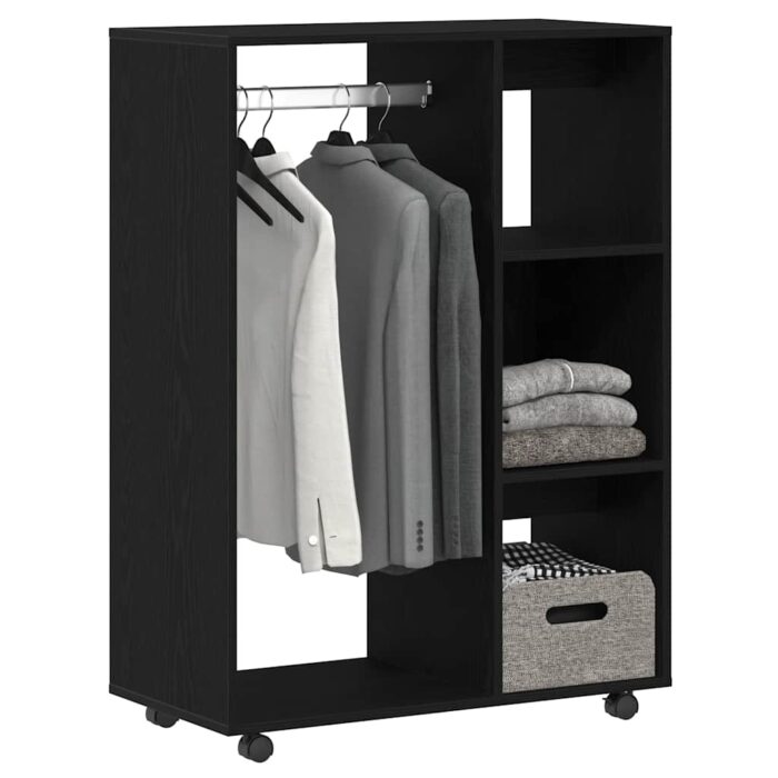 Armoire en chêne noir 80x40x110 cm Bois d'ingénierie – Image 2