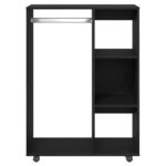 Armoire en chêne noir 80x40x110 cm Bois d'ingénierie – Image 3