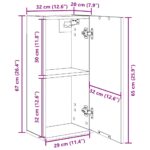 Armoire murale Chêne noir 32x20x67 cm Bois d'ingénierie – Image 11