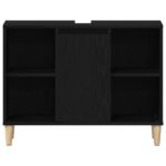 Meuble sous-évier Chêne noir 80x33x60 cm Bois d'ingénierie – Image 4