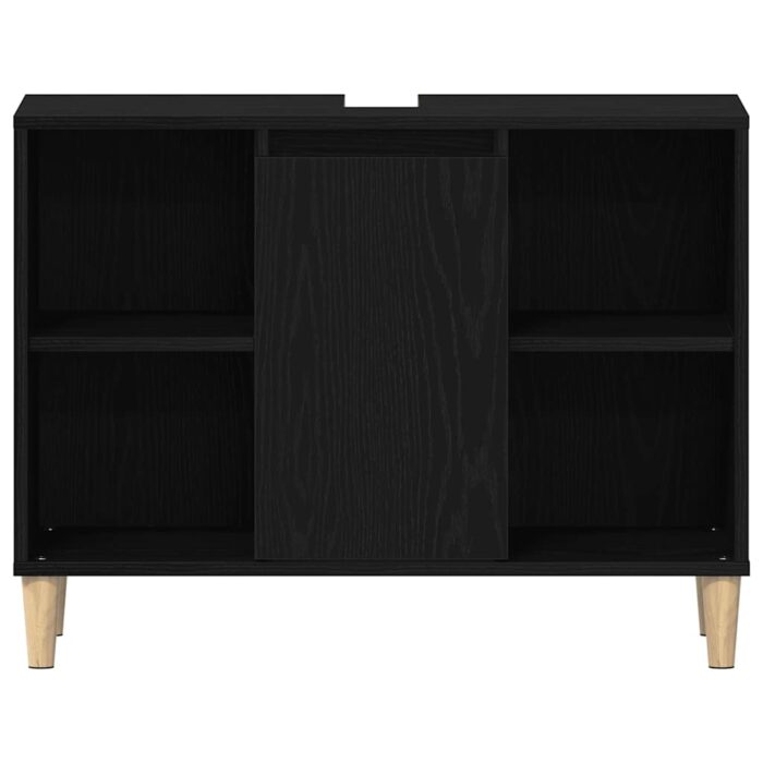 Meuble sous-évier Chêne noir 80x33x60 cm Bois d'ingénierie – Image 4