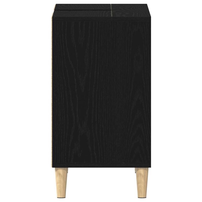 Meuble sous-évier Chêne noir 80x33x60 cm Bois d'ingénierie – Image 5