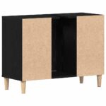 Meuble sous-évier Chêne noir 80x33x60 cm Bois d'ingénierie – Image 6