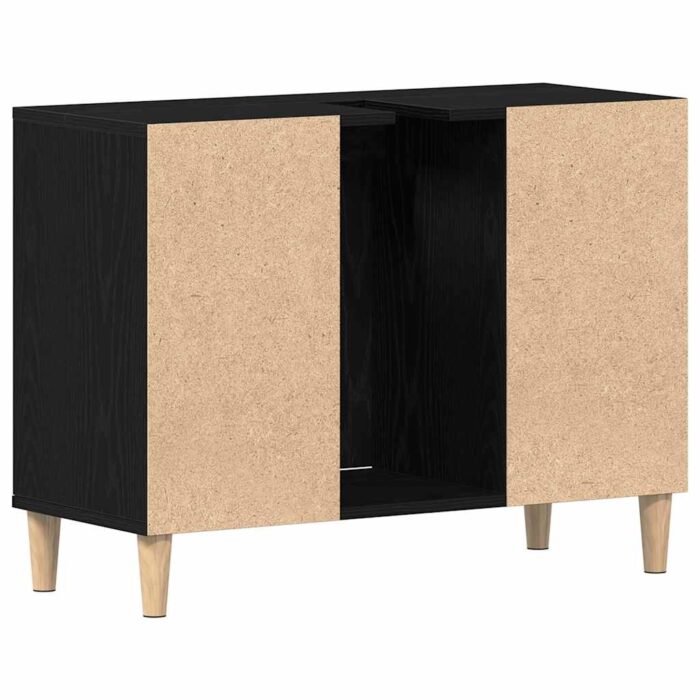 Meuble sous-évier Chêne noir 80x33x60 cm Bois d'ingénierie – Image 6