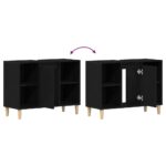Meuble sous-évier Chêne noir 80x33x60 cm Bois d'ingénierie – Image 8