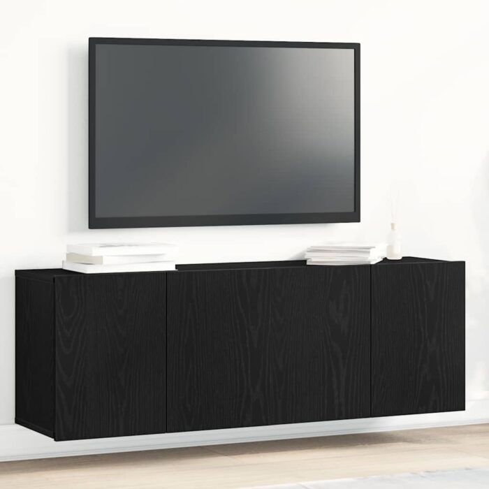 Meubles TV 2 pièces Chêne noir 120 x 30 x 41 cm Bois d'ingénierie – Image 1
