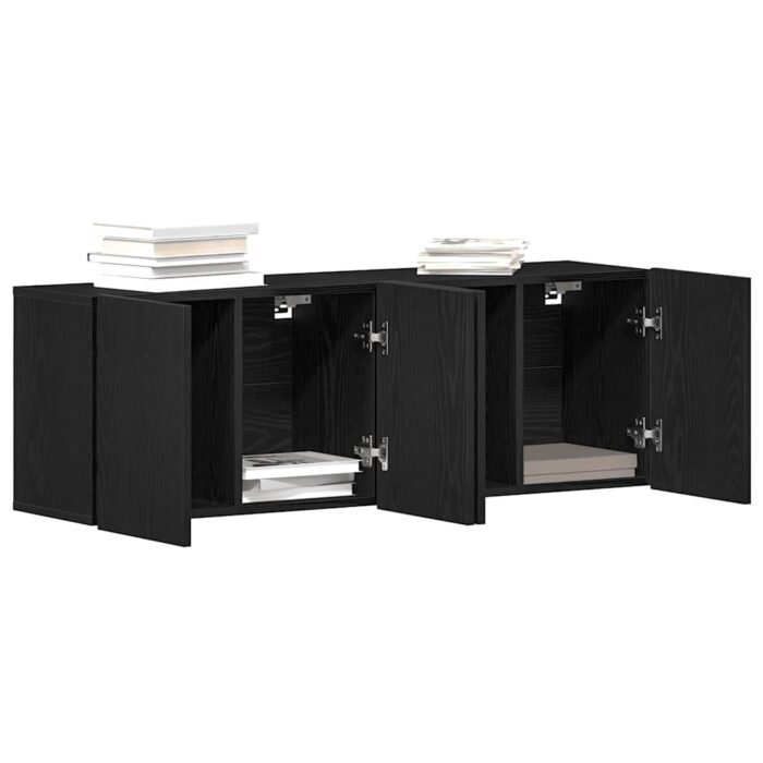 Meubles TV 2 pièces Chêne noir 120 x 30 x 41 cm Bois d'ingénierie – Image 2