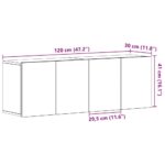 Meubles TV 2 pièces Chêne noir 120 x 30 x 41 cm Bois d'ingénierie – Image 9