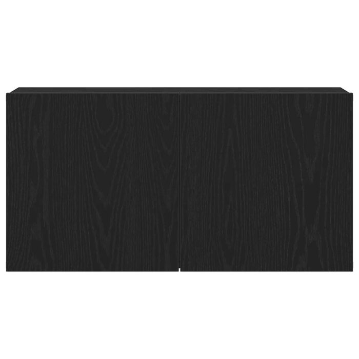 Meuble TV Chêne noir 80x30x41 cm Bois d'ingénierie – Image 4