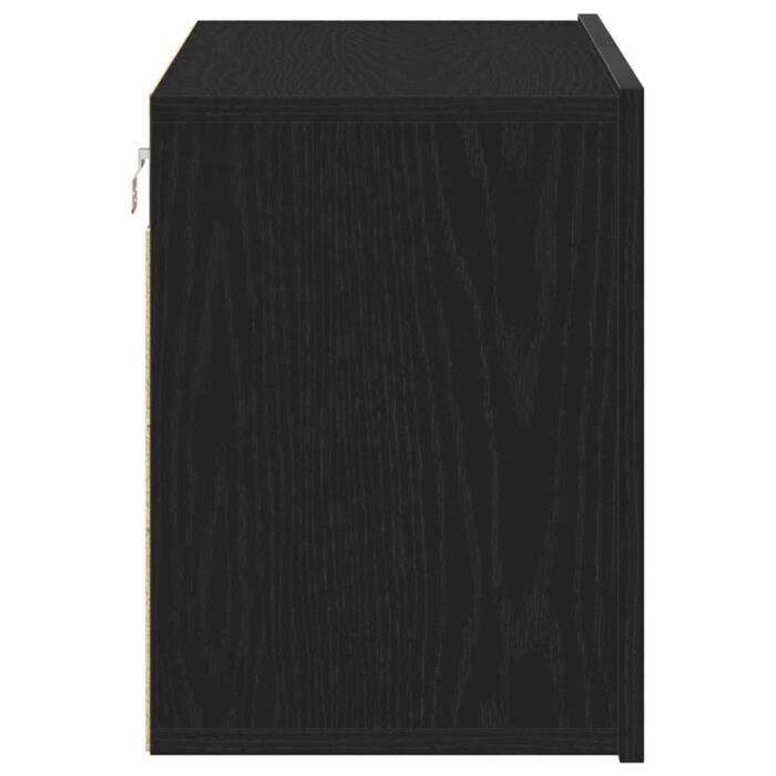 Meuble TV Chêne noir 80x30x41 cm Bois d'ingénierie – Image 5
