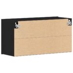 Meuble TV Chêne noir 80x30x41 cm Bois d'ingénierie – Image 6