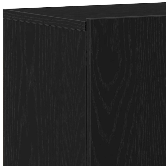 Meuble TV Chêne noir 80x30x41 cm Bois d'ingénierie – Image 7