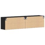 Meubles TV 2 pièces Chêne noir 160 x 30 x 41 cm Bois d'ingénierie – Image 6