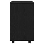 Table d'appoint en chêne noir 70 x 35 x 60 cm Bois d'ingénierie – Image 4