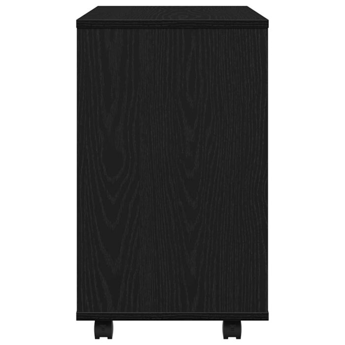 Table d'appoint en chêne noir 70 x 35 x 60 cm Bois d'ingénierie – Image 4