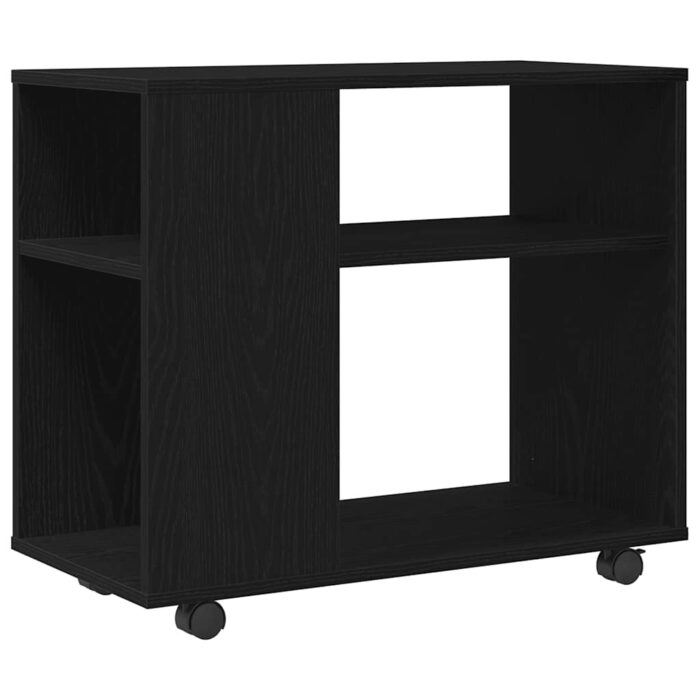 Table d'appoint en chêne noir 70 x 35 x 60 cm Bois d'ingénierie – Image 5