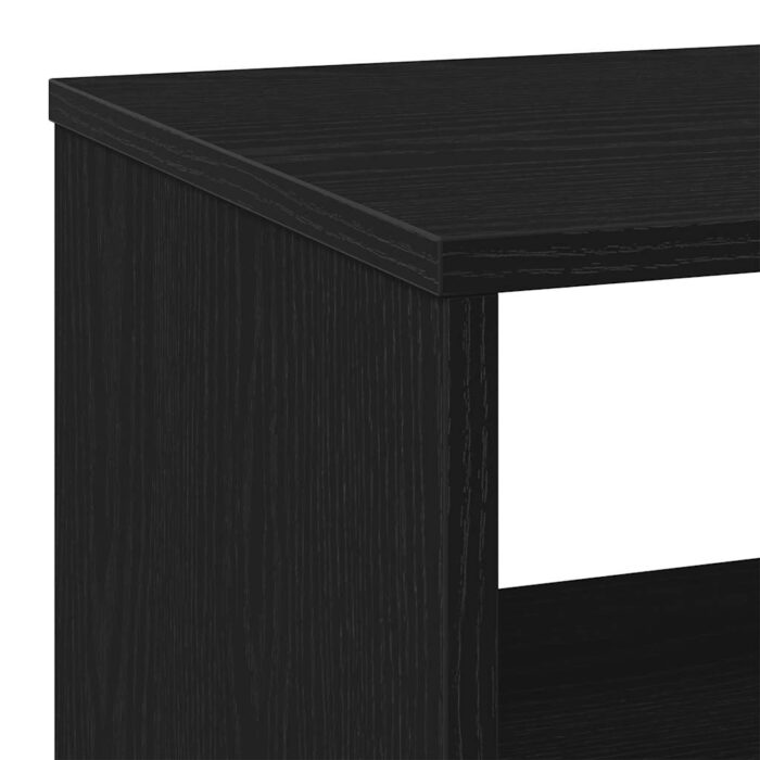 Table d'appoint en chêne noir 70 x 35 x 60 cm Bois d'ingénierie – Image 6