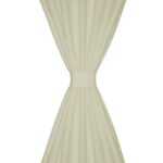 2 pcs Rideau à Passant Micro Satin Crème 140 x 225 cm – Image 3