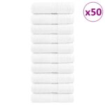 Gants de toilette de qualité supérieure SOLUND 50 pcs blanc