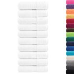 Gants de toilette de qualité supérieure SOLUND 50 pcs blanc – Image 2