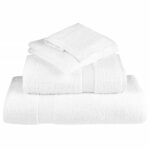 Gants de toilette de qualité supérieure SOLUND 50 pcs blanc – Image 4