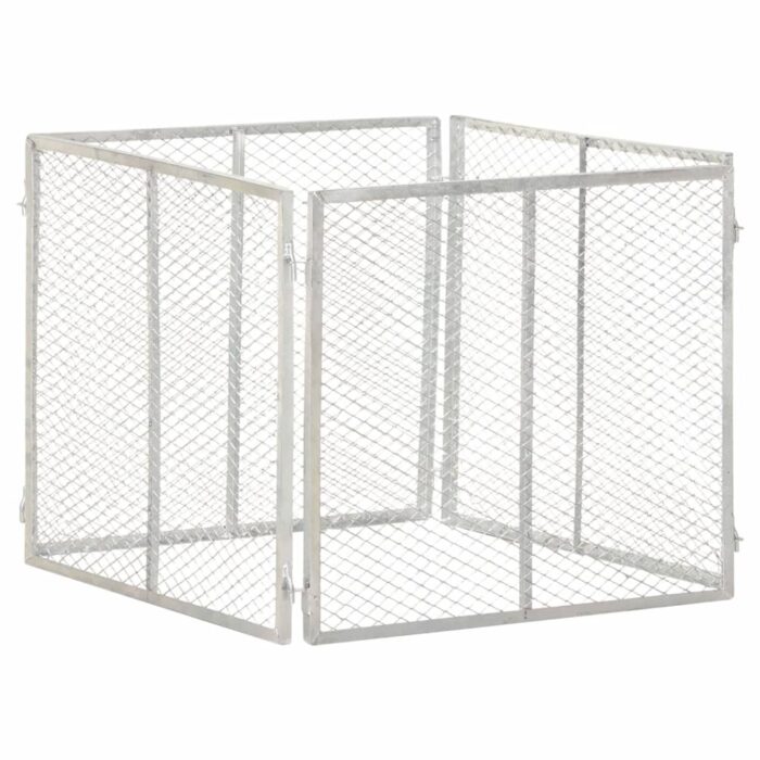 Composteur de jardin 85x85x70 cm Fer galvanisé – Image 1
