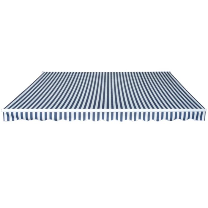 Auvent pliable manuel 450 cm Bleu/blanc – Image 2