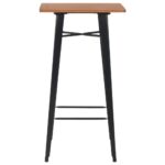 Mobilier de bar 3 pcs Acier Noir – Image 3