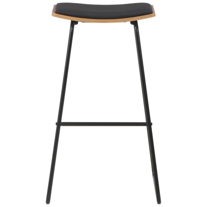 Mobilier de bar 3 pcs Acier Noir – Image 9