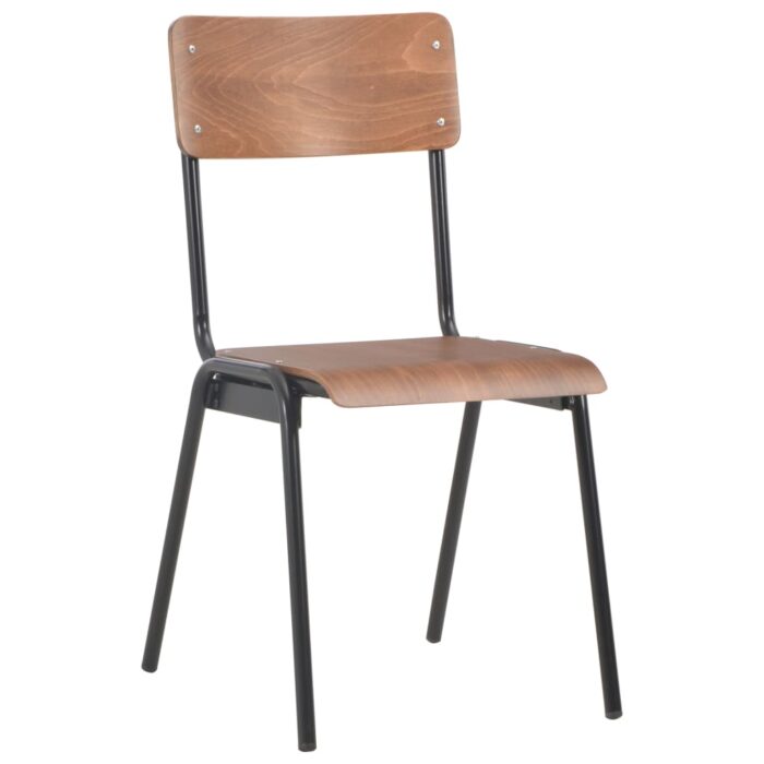 Chaises à manger lot de 6 marron Contreplaqué – Image 2